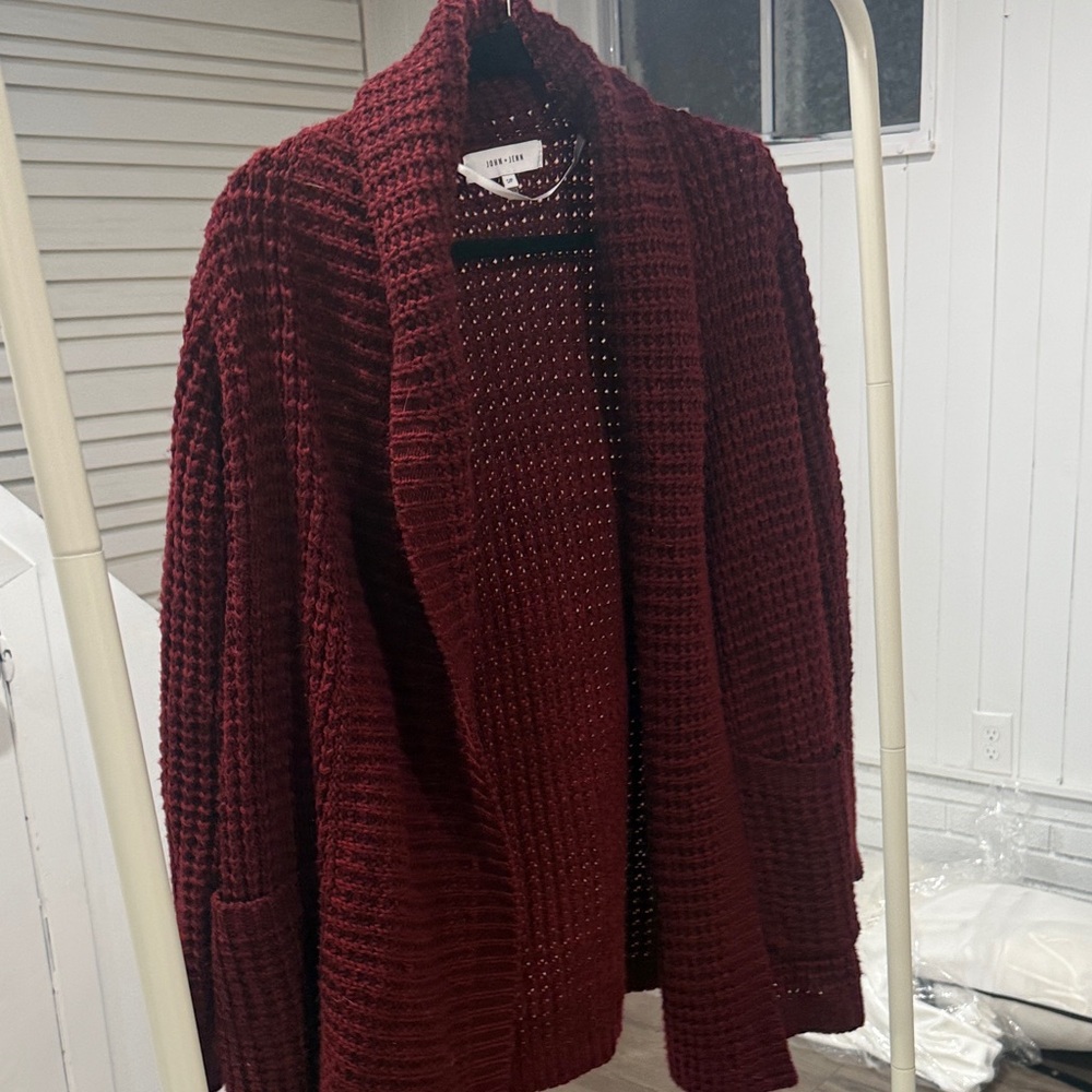 John + Jenn Deep Red Knit Sweater
